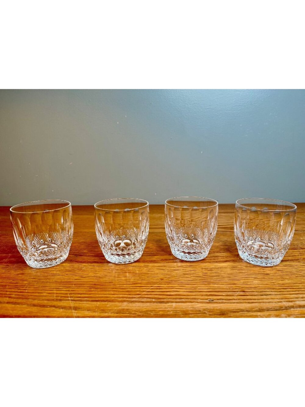 Set of 4 Vintage Waterford Crystal Old Fashioned Glasses, Colleen Pattern